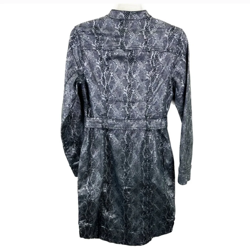 NWT White House Black Market foil reptile dress Size 4 Color:black/silver - Picture 5 of 11